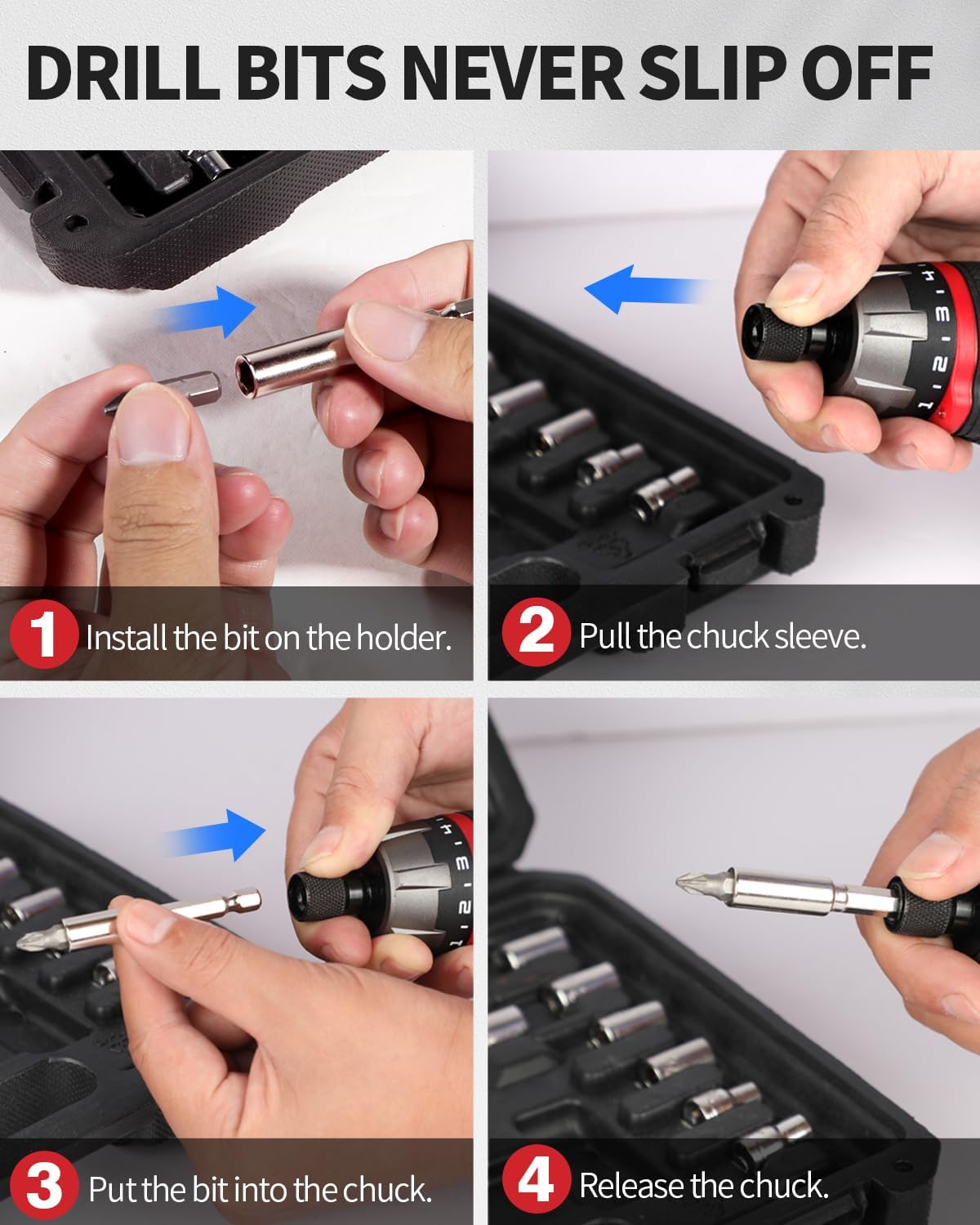 AVID POWER Electric Screwdriver Set Rechargeable 4V Cordless Screwdrive